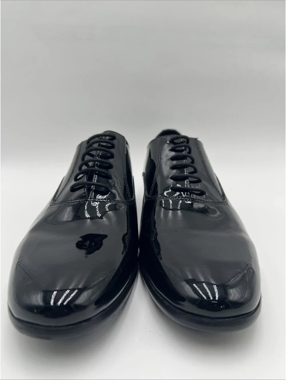 Saks Fifth Avenue Collection Silas black patent leather tuxedo oxford Size 7.5M
